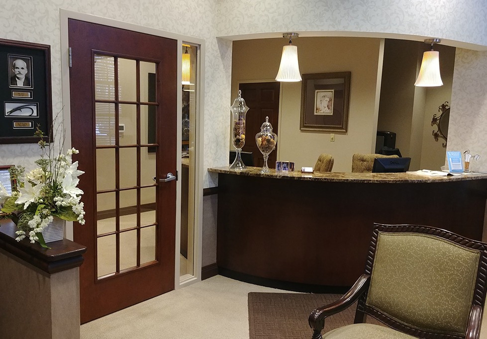 Dental office reception desk